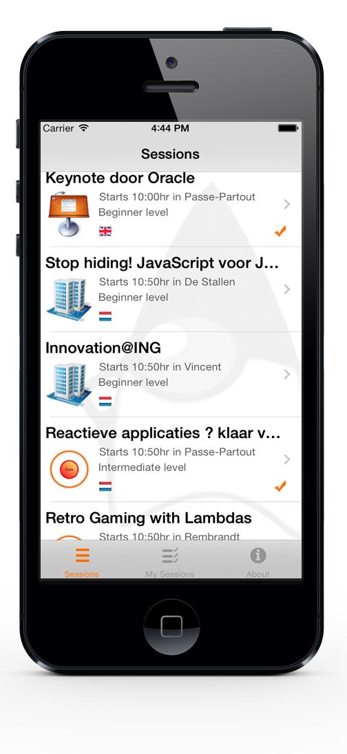 J-fall app voor Ios